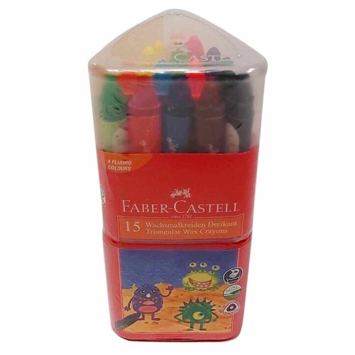 Triangular Faber-Castell Wax Crayons(90mm/15 pieces)