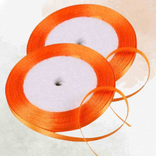 Orange Satin Ribbon 1/4 Inch (12roll)