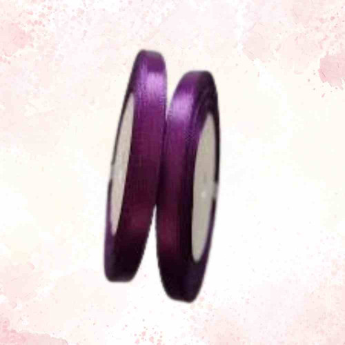 Purple Satin Ribbon 1/4 Inch (1roll)