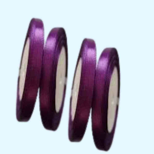 Purple Satin Ribbon 1/4 Inch (12roll)