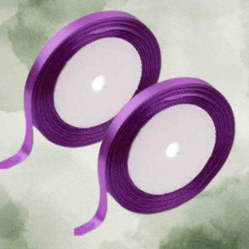 Purple Satin Ribbon 1/4 Inch (12roll)