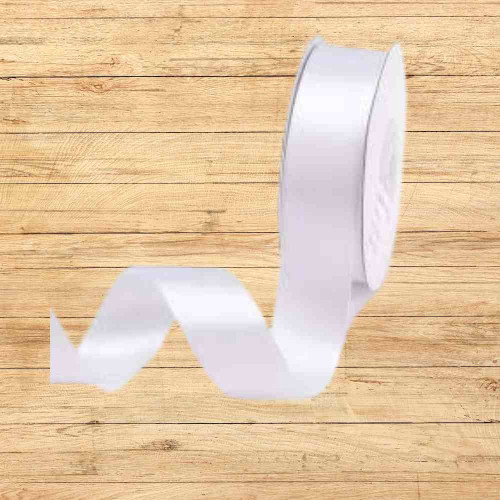 White Satin Ribbon 1/4 Inch (1roll)