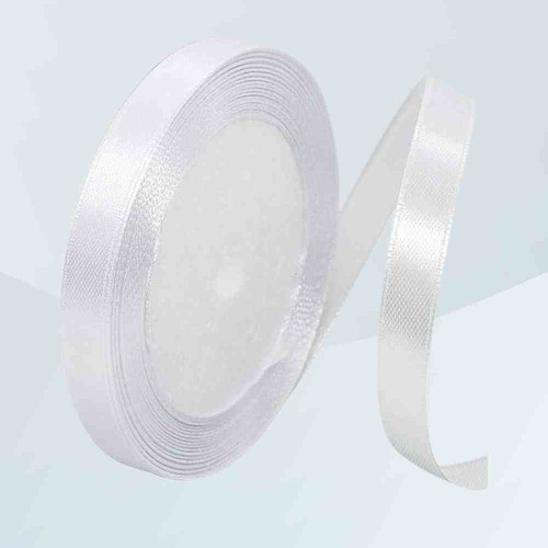 White Satin Ribbon 1/4 Inch (1roll)