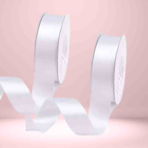 White Satin Ribbon 1/4 Inch (12roll)