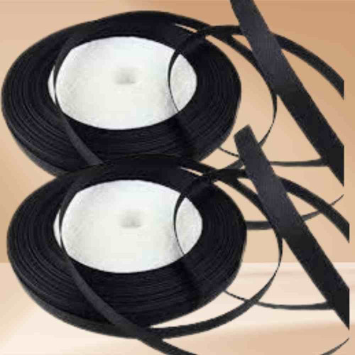 Black Satin Ribbon 1/4 Inch (12roll)