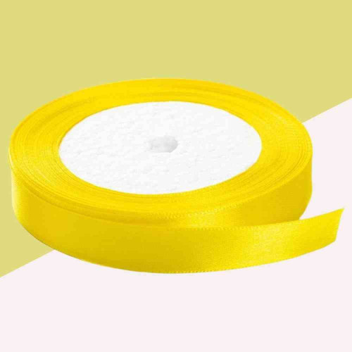 Yellow Satin Ribbon 1/4 Inch (1roll)