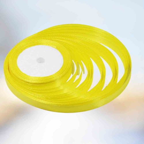 Yellow Satin Ribbon 1/4 Inch (1roll)