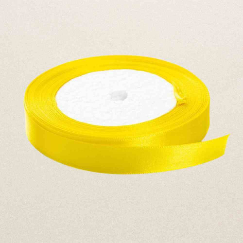 Yellow Satin Ribbon 1/4 Inch (1roll)