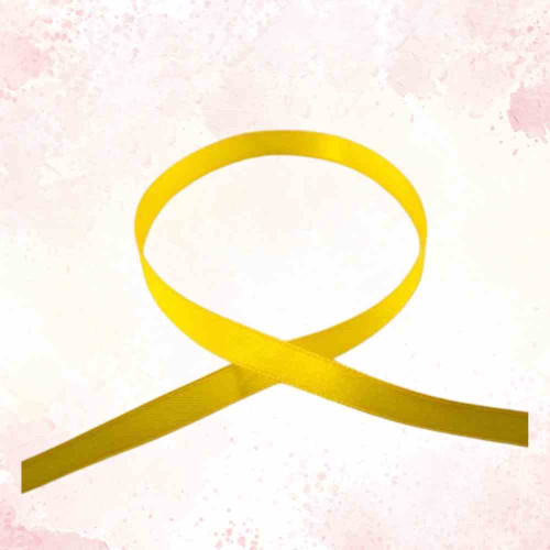 Yellow Satin Ribbon 1/4 Inch (1roll)