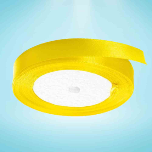 Yellow Satin Ribbon 1/4 Inch (1roll)