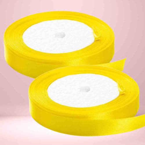 Yellow Satin Ribbon 1/4 Inch (12roll)