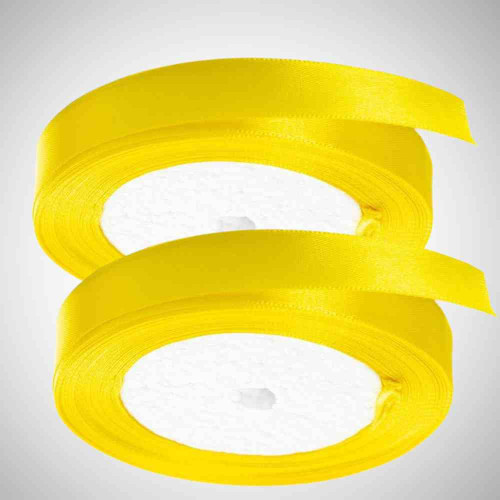 Yellow Satin Ribbon 1/4 Inch (12roll)