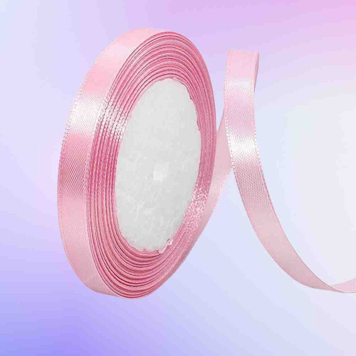 Pink Satin Ribbon 1/4 Inch (1roll)