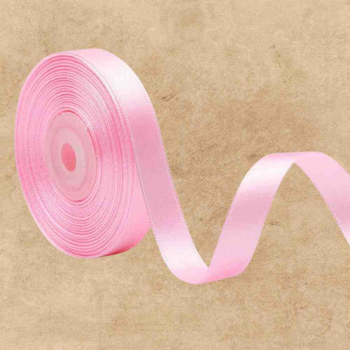 Pink Satin Ribbon 1/4 Inch (1roll)