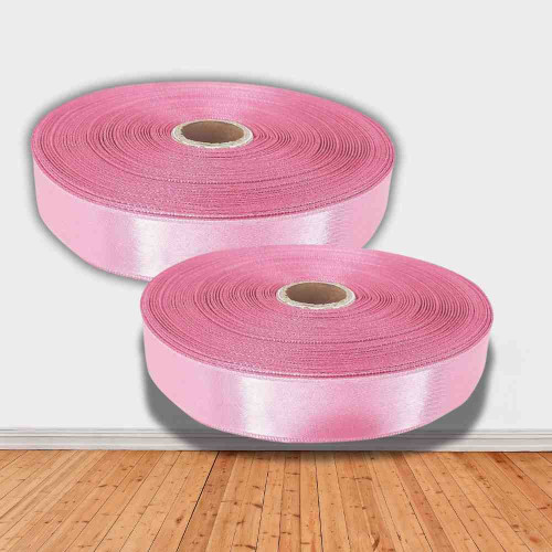 Pink Satin Ribbon 1/4 Inch (12roll)