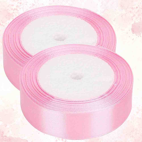 Pink Satin Ribbon 1/4 Inch (12roll)