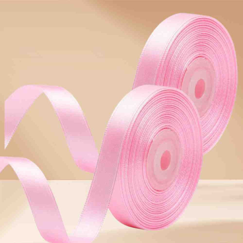 Pink Satin Ribbon 1/4 Inch (12roll)