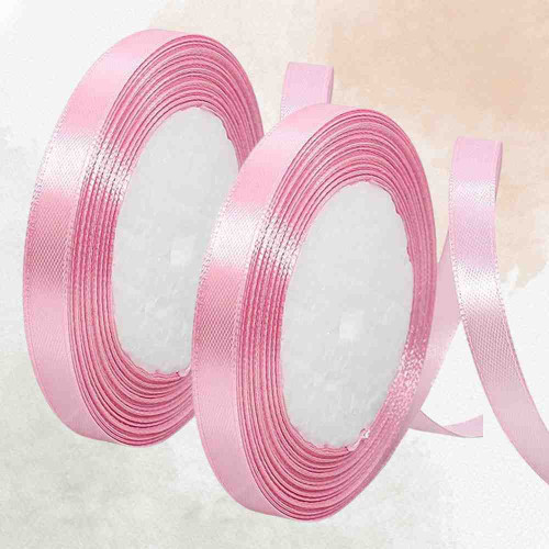 Pink Satin Ribbon 1/4 Inch (12roll)