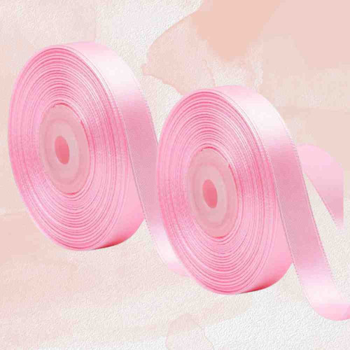 Pink Satin Ribbon 1/4 Inch (12roll)