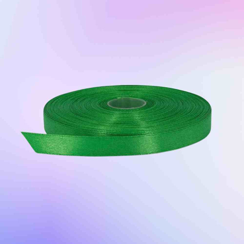 Green Satin Ribbon 1/4 Inch (1roll)