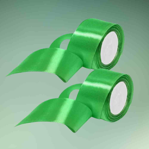 Green Satin Ribbon 1/4 Inch (12roll)