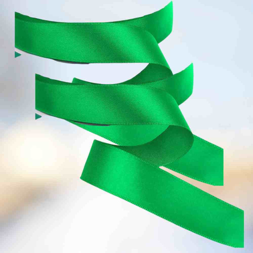 Green Satin Ribbon 1/4 Inch (12roll)