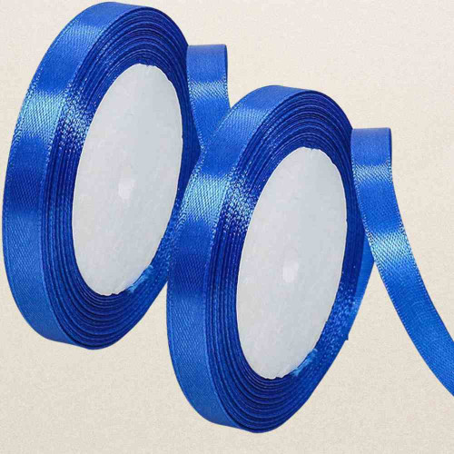 Blue Satin Ribbon 1/4 Inch (12roll)