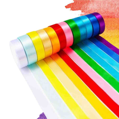 Colorful Satin Ribbon 1/4 Inch (1roll)