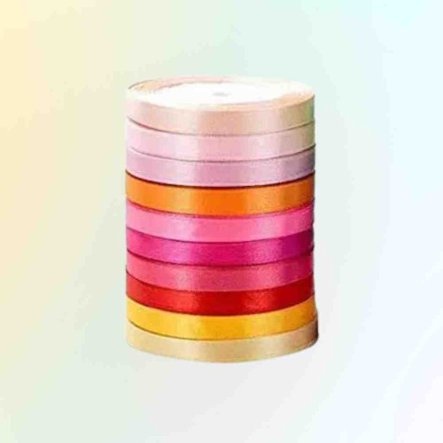 Colorful Satin Ribbon 1/4 Inch (1roll)