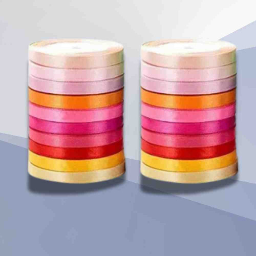 Colorful Satin Ribbon 1/4 Inch (12roll)