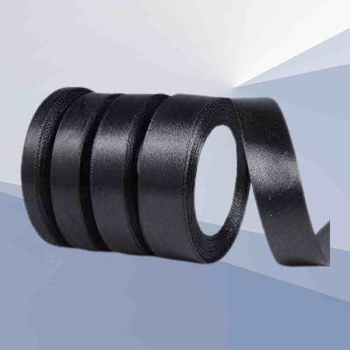 Black Satin Ribbon 1.5cm (1roll)