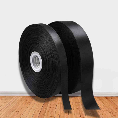 Black Satin Ribbon 1.5cm (1roll)