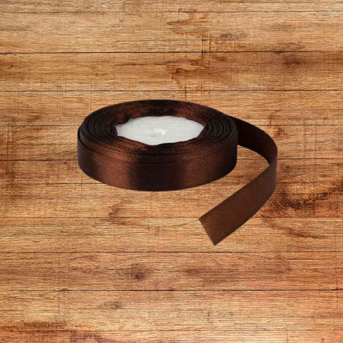 Brown Satin Ribbon 1.5cm (1roll)