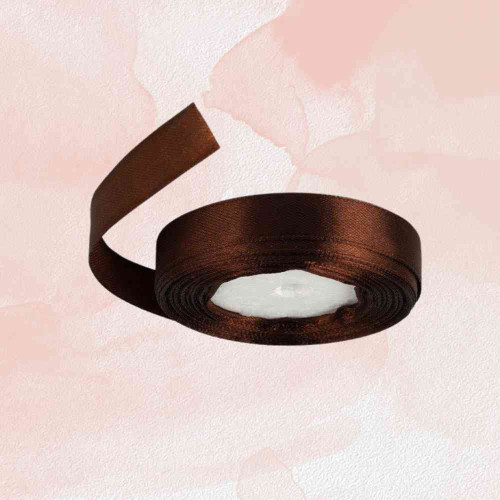 Brown Satin Ribbon 1.5cm (1roll)