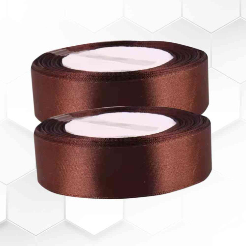 Brown Satin Ribbon 1.5cm (12roll)