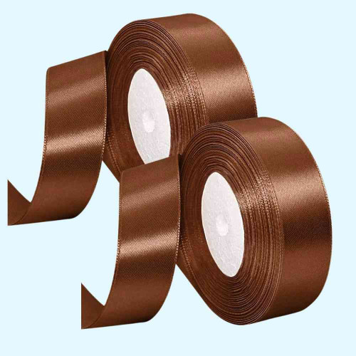 Brown Satin Ribbon 1.5cm (12roll)