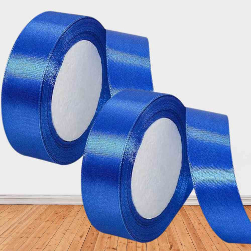 Blue Satin Ribbon 1.5cm (12roll)