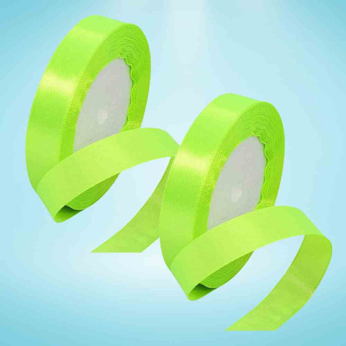 Green Satin Ribbon 1.5cm (12roll)