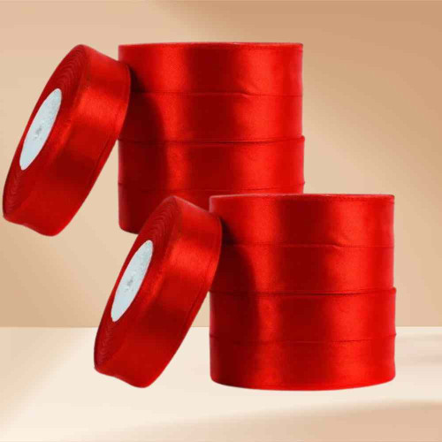 Red Satin Ribbon 1.5cm (12roll)