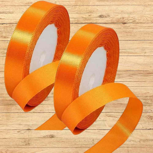 Orange Satin Ribbon 1.5cm (12roll)