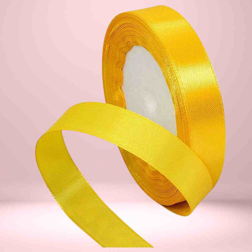 Yellow Satin Ribbon 1.5cm (1roll)