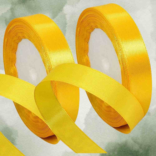 Yellow Satin Ribbon 1.5cm (12roll)