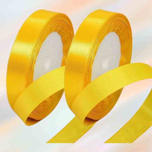 Yellow Satin Ribbon 1.5cm (12roll)