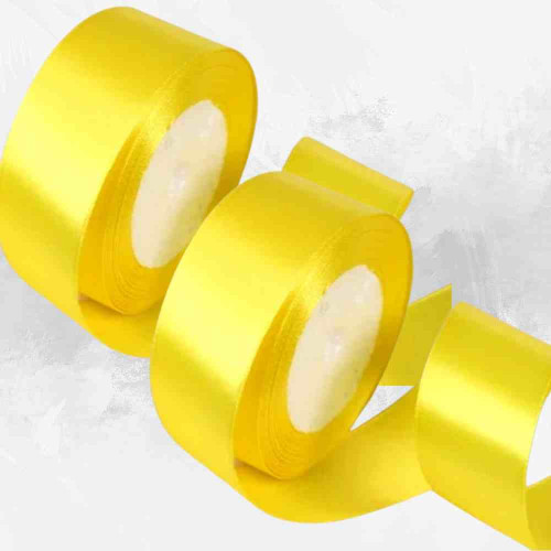 Yellow Satin Ribbon 1.5cm (12roll)