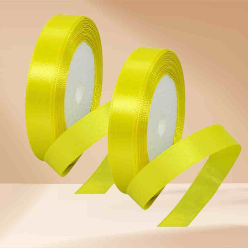 Yellow Satin Ribbon 1.5cm (12roll)