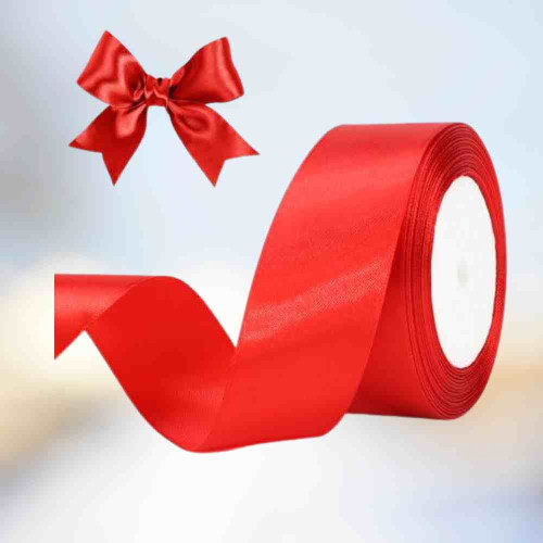 Red Satin Ribbon 1inch (1roll)