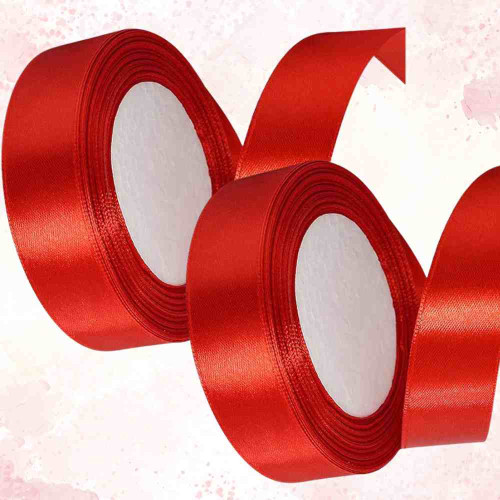 Red Satin Ribbon 1inch (12roll)