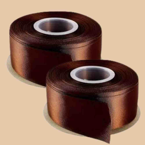 Brown Satin Ribbon 1inch (12roll)