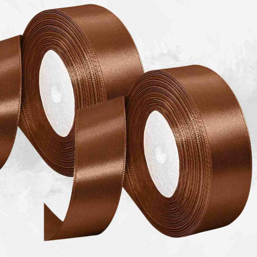 Brown Satin Ribbon 1inch (12roll)