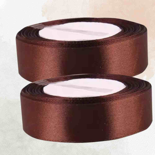 Brown Satin Ribbon 1inch (12roll)